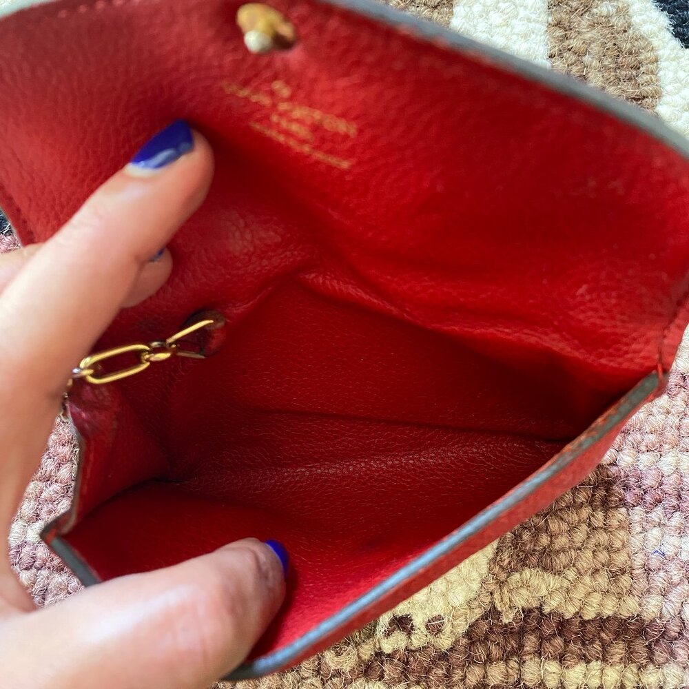 Louis Vuitton Monogram Empreinte Leather Key Pouch in Cherry - Picture 9 of 10